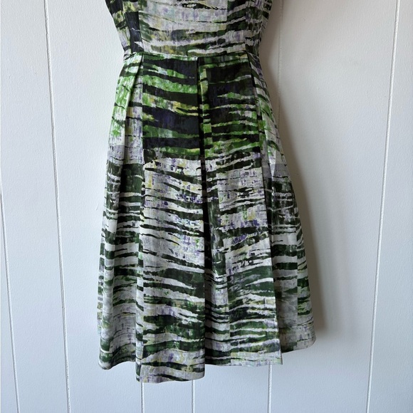 Matty M Silk Green/Black Abstract Dress | Size Small - Picture 5 of 9